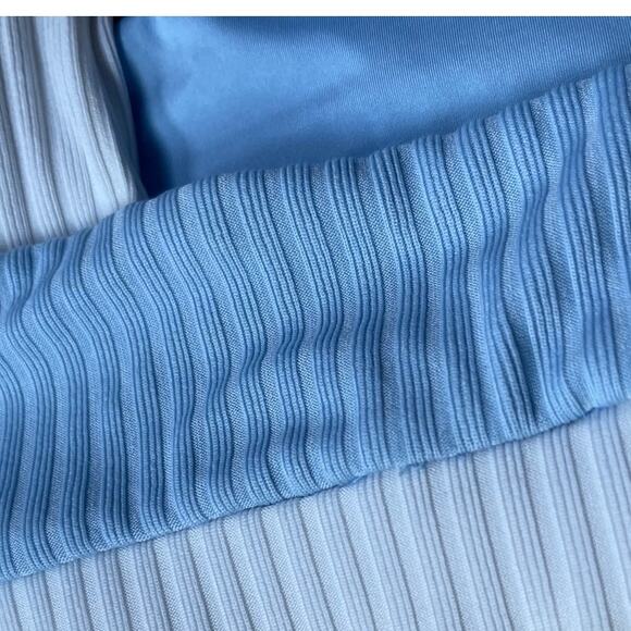 Onia Airy Blue & White Ribbed Bikini Set – Size Small - Picture 7 of 12